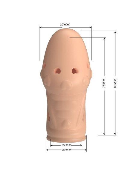 PRETTY LOVE SOCKER TEXTURED PENIS SLEEVE NATURAL