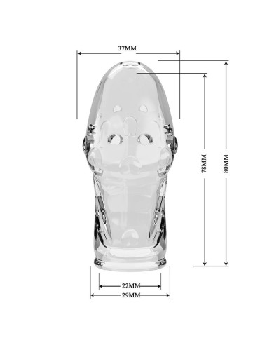 PRETTY LOVE ROCKER PENIS SLEEVE GET YOUR PENIS THICKER TRANSPARENT