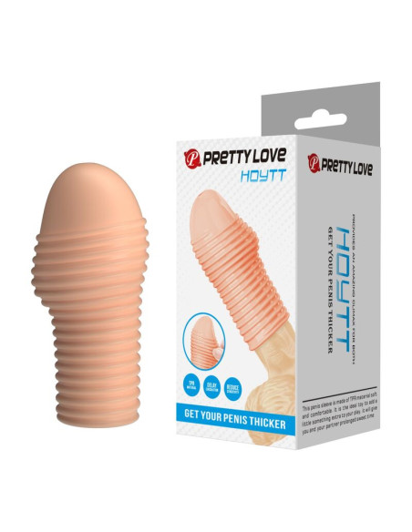 PRETTY LOVE HOTTT PENIS SLEEVE GET YOUR PENIS THICKER NATURAL COLOR