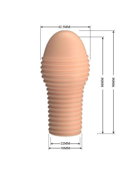 PRETTY LOVE HOTTT PENIS SLEEVE GET YOUR PENIS THICKER NATURAL COLOR
