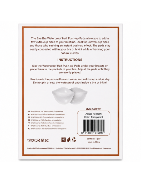 BYE BRA SEMI PADS PUSH UP TRASPARENT
