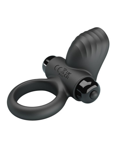 PRETTY LOVE ADRIEN VIBRATING PENIS RING 10 FUNCTIONS BLACK