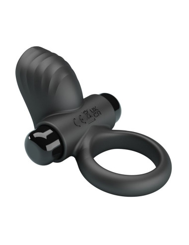 PRETTY LOVE ADRIEN VIBRATING PENIS RING 10 FUNCTIONS BLACK