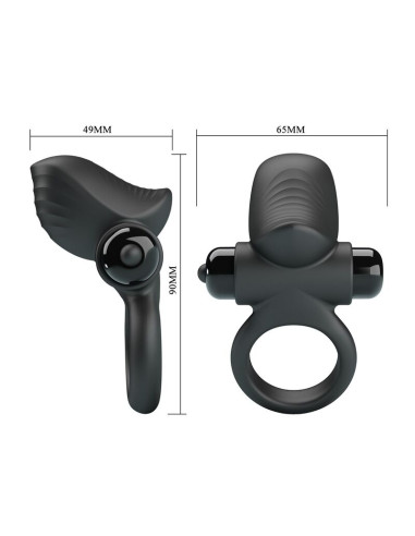 PRETTY LOVE ADRIEN VIBRATING PENIS RING 10 FUNCTIONS BLACK