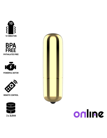 ONLINE MINI BALA VIBRADORA DORADA