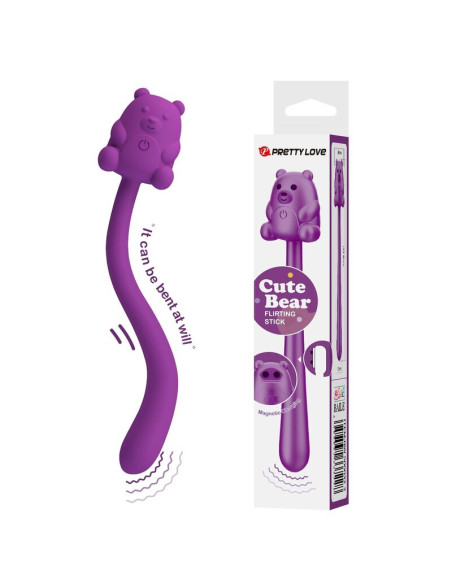 PRETTY LOVE CUTE BEAR FLIRTING STICK RECHARGEABLE VIBRATOR