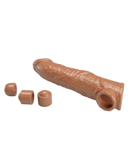 PRETTY LOVE ADJUSTABLE PENIS EXTENSION SLEEVE 26 CM O 4 CM BROWN