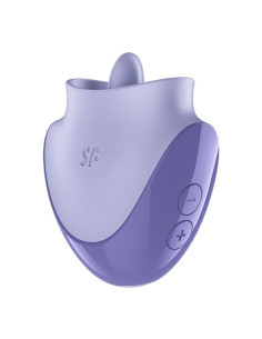 SATISFYER TONGUE DANCER CLITORAL STIMULATOR WITH VIBRATION AND PULSATIONS LILAC