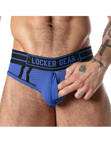 LOCKER GEAR SPORT MESH JOCK BRIEF BLUE S