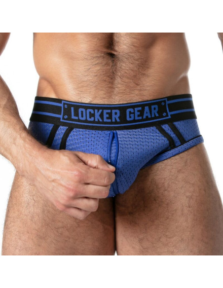 LOCKER GEAR SPORT MESH JOCK BRIEF BLUE M