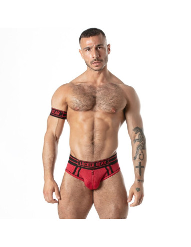 LOCKER GEAR SPORT MESH JOCK BRIEF RED S