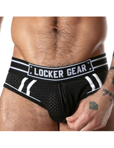 LOCKER GEAR SPORT MESH JOCK BRIEF BLACK S