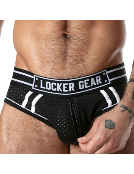 LOCKER GEAR SPORT MESH JOCK BRIEF BLACK S