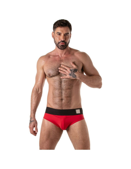 LOCKER GEAR WIDE WAISTBAND JOCK BRIEF RED S