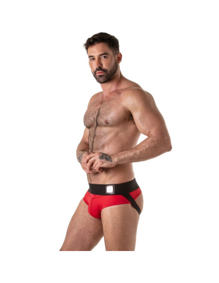 LOCKER GEAR WIDE WAISTBAND JOCK BRIEF RED S