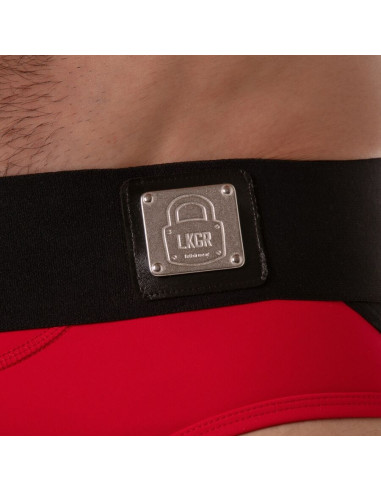 LOCKER GEAR WIDE WAISTBAND JOCK BRIEF RED S