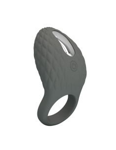 PRETTY LOVE RECHARGEABLE TEXTURED VIBRATING RING WITH STIMULATOR