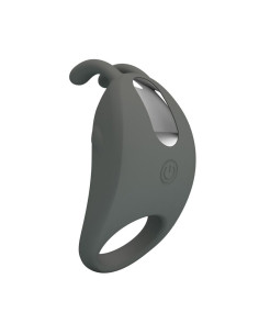PRETTY LOVE RECHARGEABLE VIBRATING RING WITH RABBIT STIMULATOR
