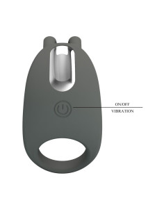 PRETTY LOVE RECHARGEABLE VIBRATING RING WITH RABBIT STIMULATOR 2