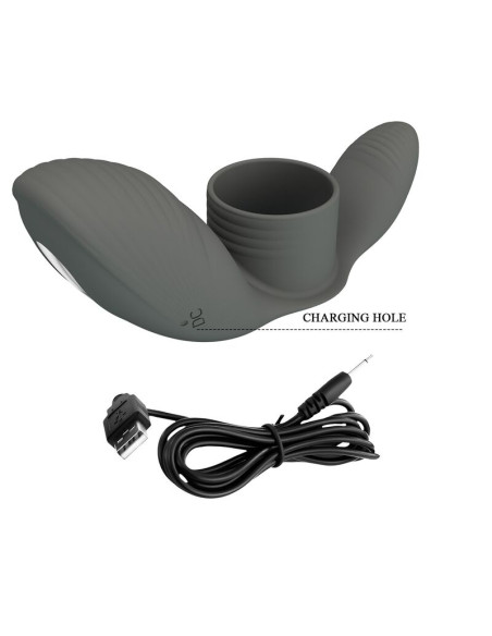 PRETTY LOVE RECHARGEABLE VIBRATING RING WITH DUAL STIMULATION