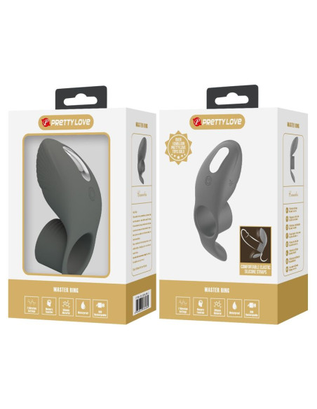 PRETTY LOVE RECHARGEABLE VIBRATING RING WITH DUAL STIMULATION