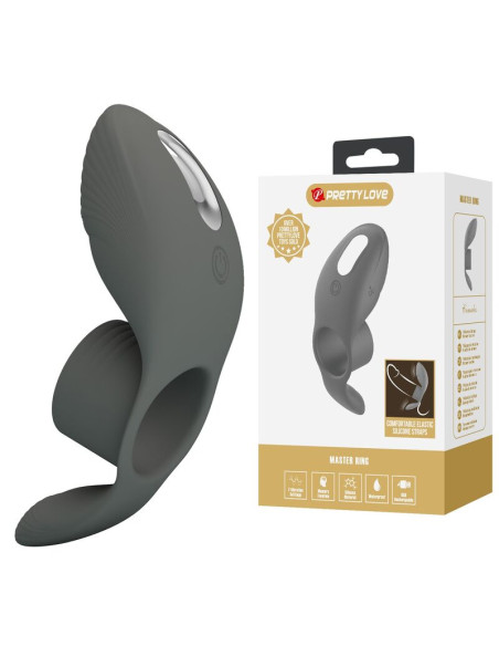 PRETTY LOVE RECHARGEABLE VIBRATING RING WITH DUAL STIMULATION