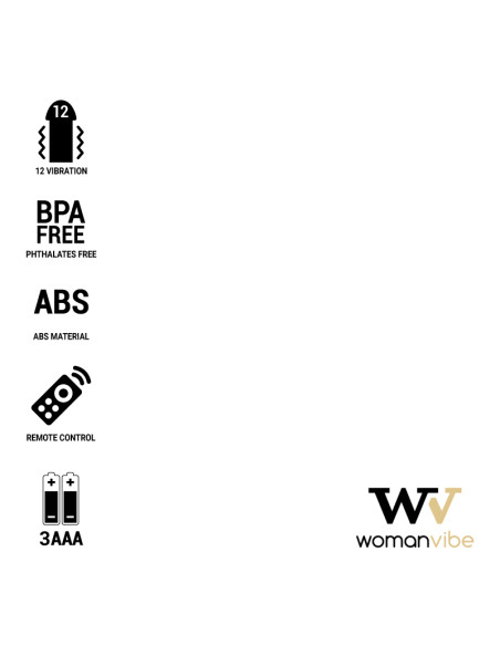 WOMANVIBE ALSAN HUEVO CONTROL REMOTO NEGRO SILICONA NEGRO
