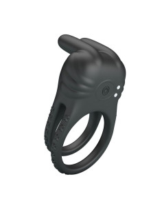 PRETTY LOVE SINI RECHARGEABLE VIBRATING COCK RING 10 FUNCTIONS BLACK