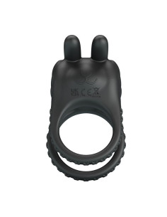 PRETTY LOVE SINI RECHARGEABLE VIBRATING COCK RING 10 FUNCTIONS BLACK 2