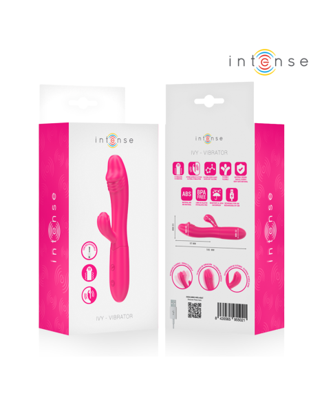 INTENSE IVY FLEXIBLE VIBRATOR 10 VIBRATIONS WITH STIMULATING TONGUE PINK