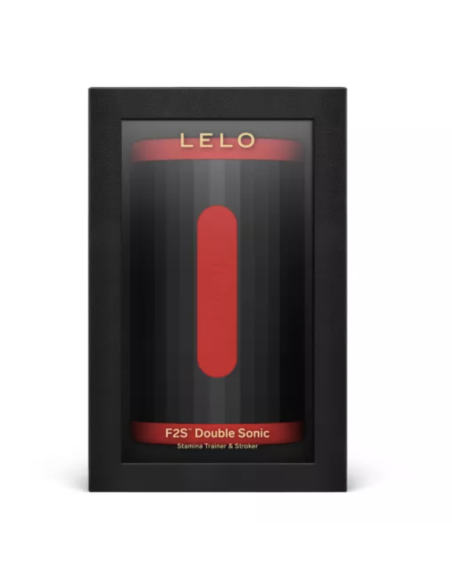 LELO F2S DOUBLE SONIC MALE STROKER WITH DUAL SONIC STIMULATION RED