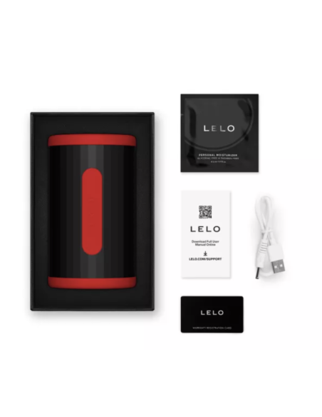 LELO F2S DOUBLE SONIC MALE STROKER WITH DUAL SONIC STIMULATION RED