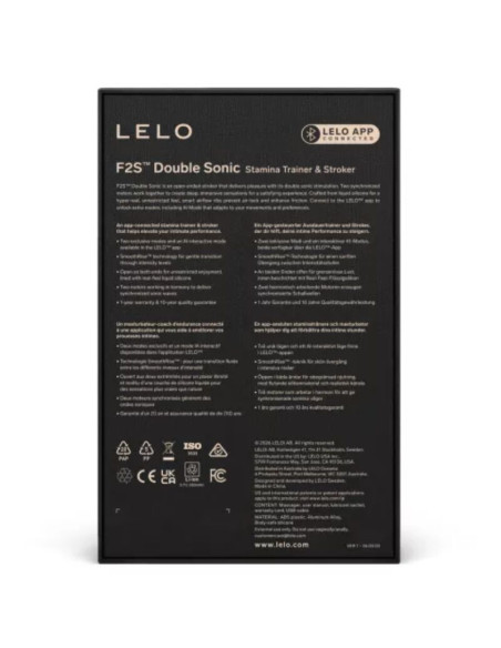 LELO F2S DOUBLE SONIC MALE STROKER WITH DUAL SONIC STIMULATION TEAL