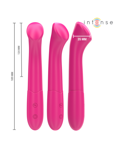 INTENSE PATY VIBRATOR 19 CM FLEXIBLE 10 VIBRATIONS MODEL 2 PINK