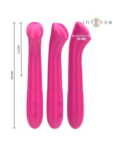 INTENSE PATY VIBRATOR 19 CM FLEXIBLE 10 VIBRATIONS MODEL 2 PINK