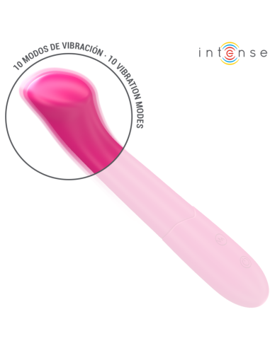 INTENSE PATY VIBRATOR 19 CM FLEXIBLE 10 VIBRATIONS MODEL 2 PINK