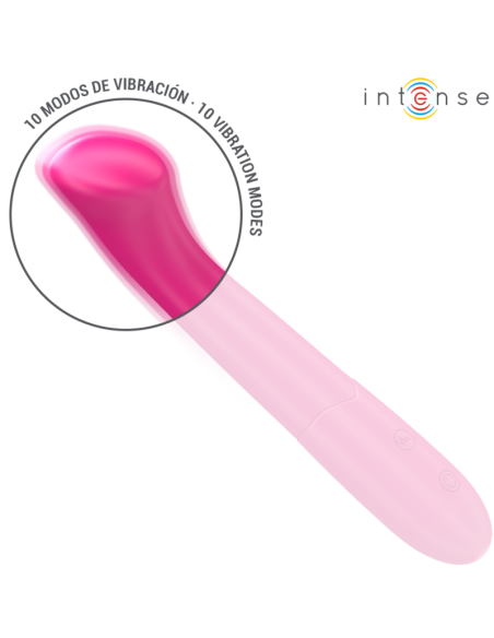 INTENSE PATY VIBRATOR 19 CM FLEXIBLE 10 VIBRATIONS MODEL 2 PINK