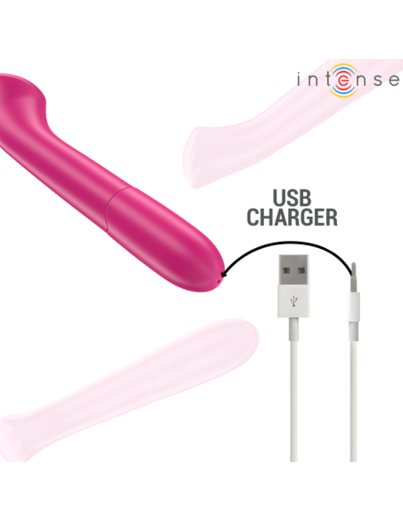 INTENSE PATY VIBRATOR 19 CM FLEXIBLE 10 VIBRATIONS MODEL 2 PINK