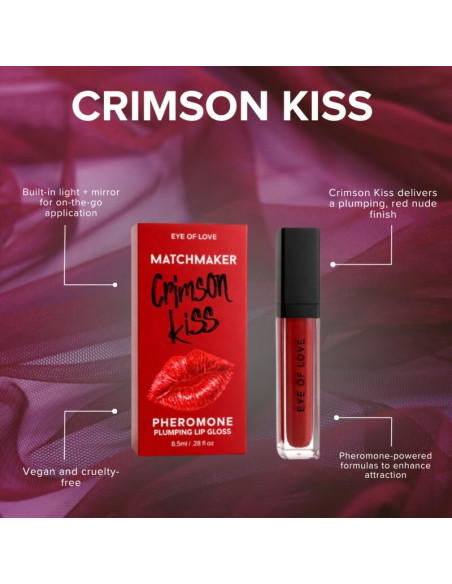 EYE OF LOVE MATCHMAKER CRIMSON KISS RED LIP GLOSS VOLUMIZING EFFECT WITH PHEROMONES 85 ML