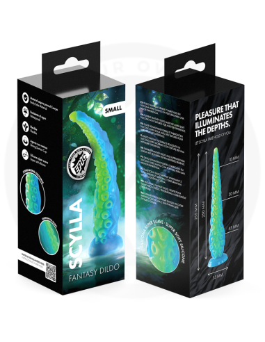EPIC SCYLLA FLUORESCENT THIN TENTACLE DILDO SMALL SIZE