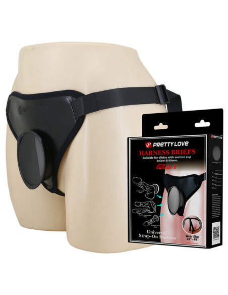 PRETTY LOVE UNIVERSAL STRAP ON HARNESS BLACK