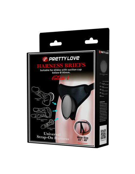 PRETTY LOVE UNIVERSAL STRAP ON HARNESS BLACK