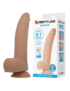 PRETTY LOVE FABIAN FLEXIBLE DILDO WITH SUCTION CUP FLESH