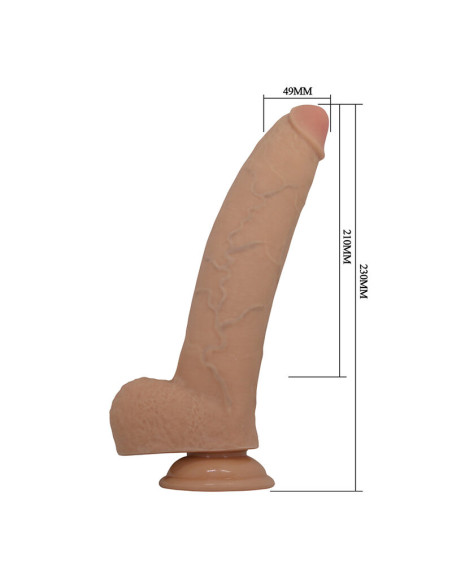 PRETTY LOVE FABIAN FLEXIBLE DILDO WITH SUCTION CUP FLESH