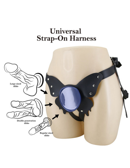 PRETTY LOVE YETI STRAP ON HARNESS WITH SUCTION DILDO FLESH