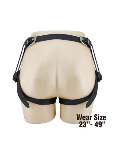 PRETTY LOVE YETI STRAP ON HARNESS WITH SUCTION DILDO FLESH