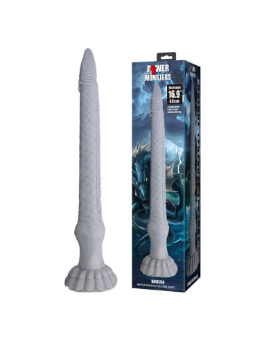 POWER MONSTERS BASILISK FANTASY SILICONE DILDO 43 CM O 5 CM