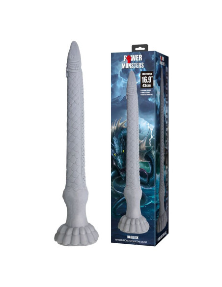 POWER MONSTERS BASILISK FANTASY SILICONE DILDO 43 CM O 5 CM