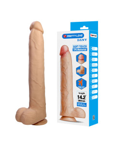 PRETTY LOVE DANY FLEXIBLE REALISTIC DILDO WITH SUCTION CUP 36 CM O 56 CM