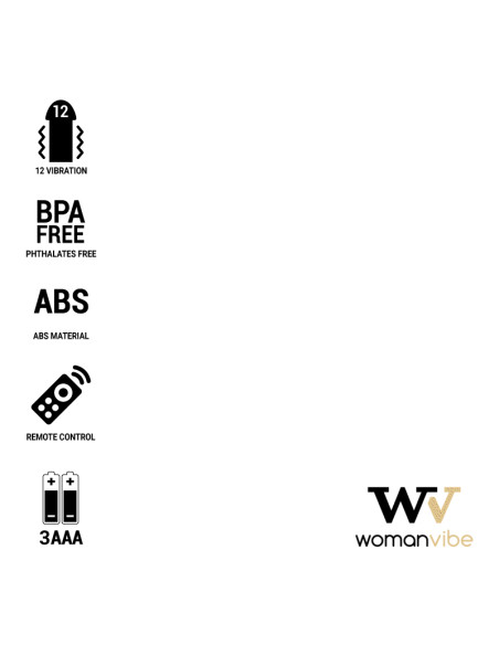 WOMANVIBE ALSAN HUEVO CONTROL REMOTO NEGRO SILICONA PURPLE